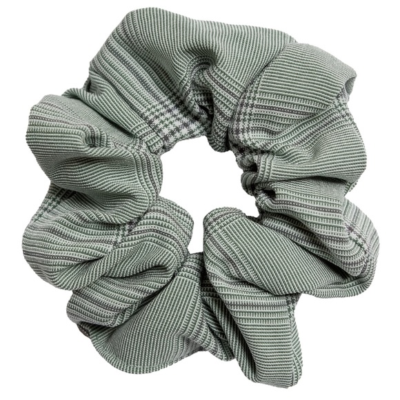 Accessories - Green Plaid Scrunchie
